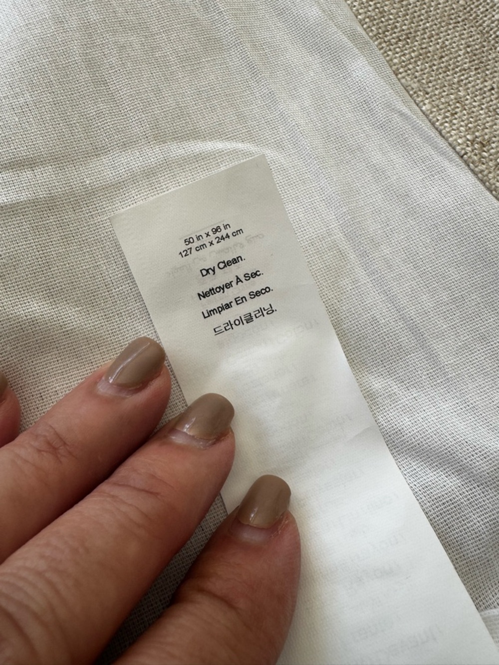 Pottery Barn Everyday Linen Light Filtering Curtain (2) 50”Wx96”L NWOT - Picture 7 of 9